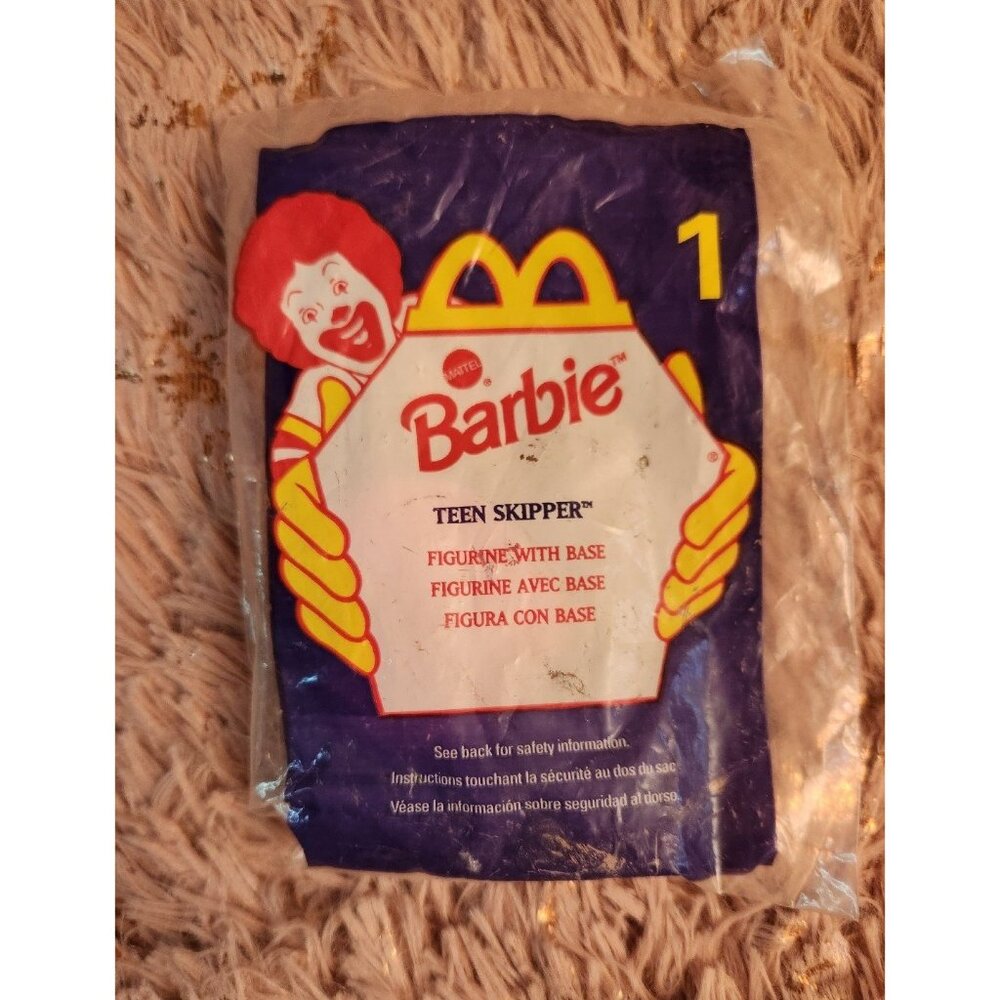 Mcdonalds 1998 Barbie Teen Skipper Mini Doll NIP